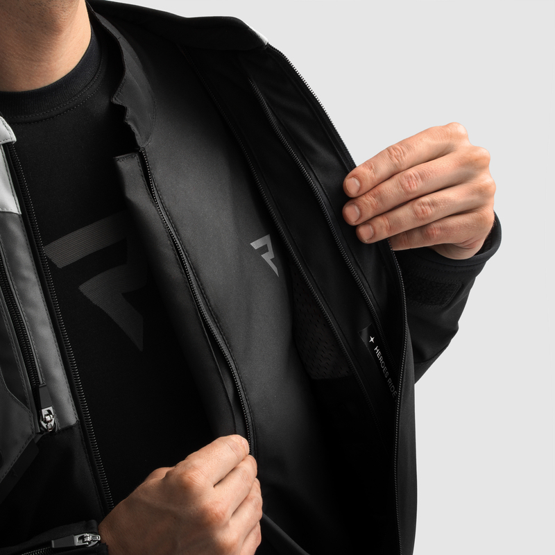 Kurtka tekstylna REBELHORN BORG II BLACK/GREY/RED - obrazek 16