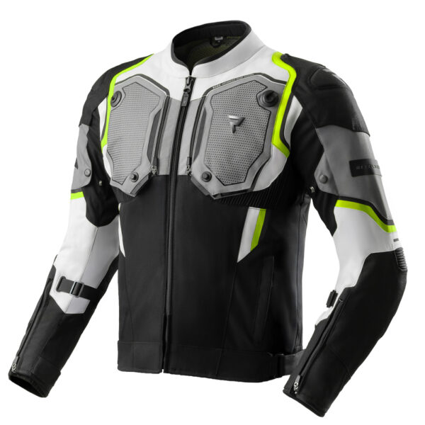 Kurtka tekstylna REBELHORN BORG II BLACK/GREY/FLUO YELLOW