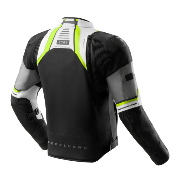 Kurtka tekstylna REBELHORN BORG II BLACK/GREY/FLUO YELLOW - obrazek 2