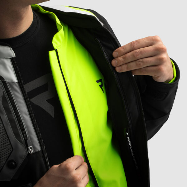 Kurtka tekstylna REBELHORN BORG II BLACK/GREY/FLUO YELLOW - obrazek 16