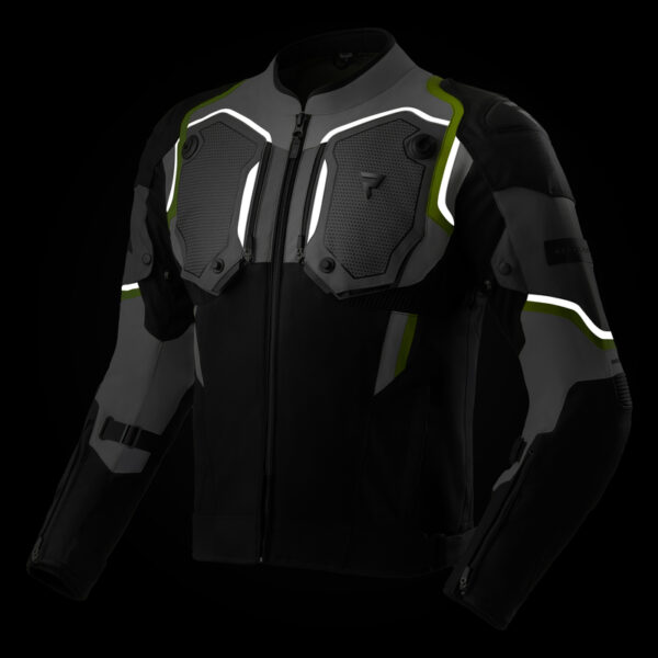 Kurtka tekstylna REBELHORN BORG II BLACK/GREY/FLUO YELLOW - obrazek 19