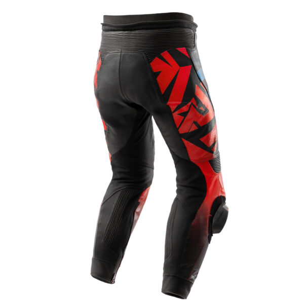 Spodnie skórzane REBELHORN INFERNO BLACK/BLUE/WHITE/RED - obrazek 2