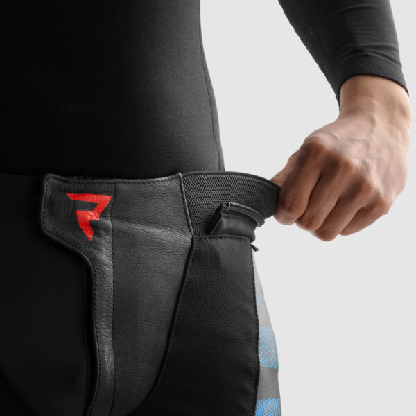 Spodnie skórzane REBELHORN INFERNO BLACK/BLUE/WHITE/RED - obrazek 10