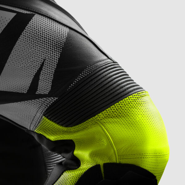 Spodnie skórzane REBELHORN INFERNO BLACK/WHITE/FLUO YELLOW - obrazek 7