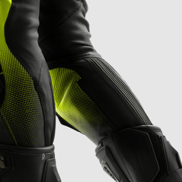 Spodnie skórzane REBELHORN INFERNO BLACK/WHITE/FLUO YELLOW - obrazek 9
