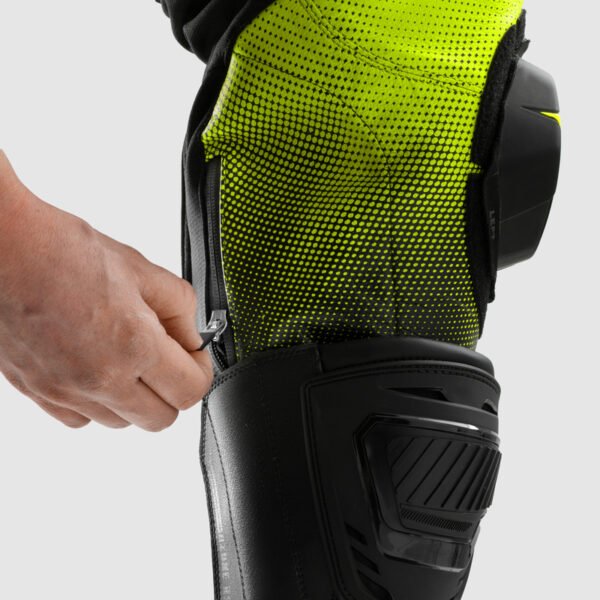 Spodnie skórzane REBELHORN INFERNO BLACK/WHITE/FLUO YELLOW - obrazek 10