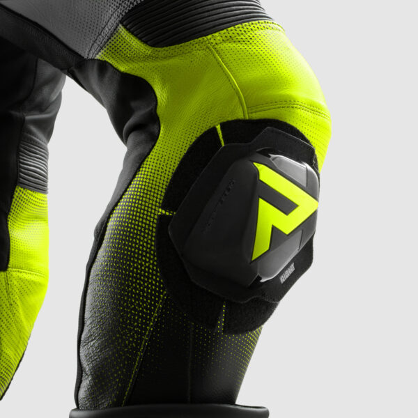 Spodnie skórzane REBELHORN INFERNO BLACK/WHITE/FLUO YELLOW - obrazek 12