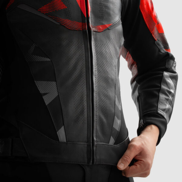 Kurtka skórzana REBELHORN INFERNO BLACK/FLUO RED - obrazek 5