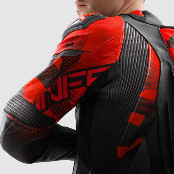 Kurtka skórzana REBELHORN INFERNO BLACK/FLUO RED - obrazek 11