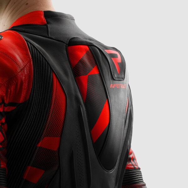 Kurtka skórzana REBELHORN INFERNO BLACK/FLUO RED - obrazek 16