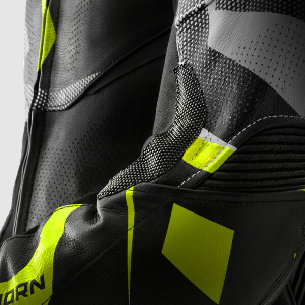 Kurtka skórzana REBELHORN INFERNO BLACK/WHITE/FLUO YELLOW - obrazek 14