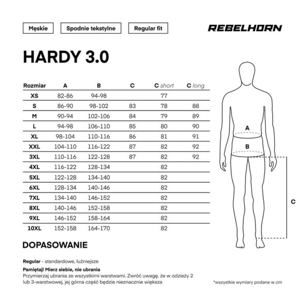 Spodnie tekstylne REBELHORN HARDY 3.0 LADY BLACK (DŁUGA NOGAWKA) - obrazek 2
