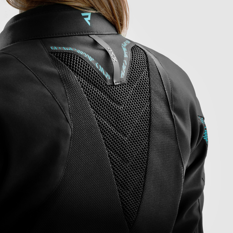 Kurtka tekstylna REBELHORN JAX LADY BLACK/BLUE LAGOON - obrazek 5