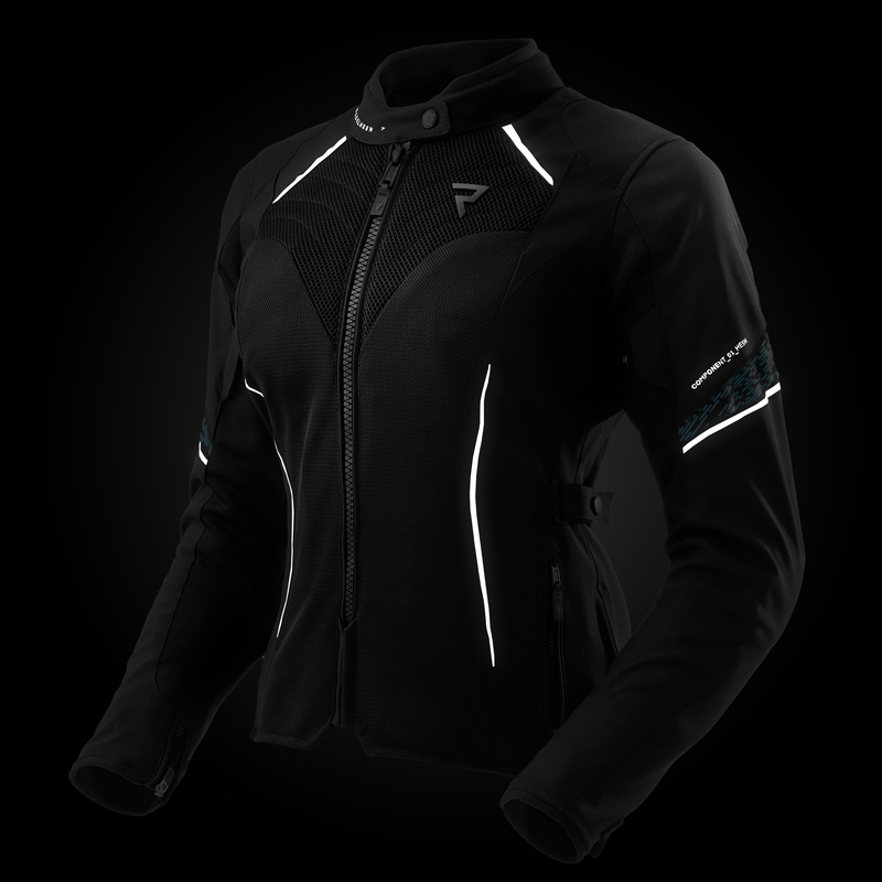 Kurtka tekstylna REBELHORN JAX LADY BLACK/BLUE LAGOON - obrazek 14