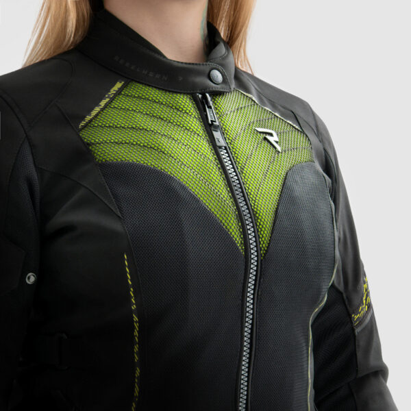 Kurtka tekstylna REBELHORN JAX LADY BLACK/FLUO YELLOW - obrazek 4