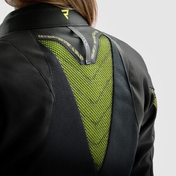 Kurtka tekstylna REBELHORN JAX LADY BLACK/FLUO YELLOW - obrazek 5