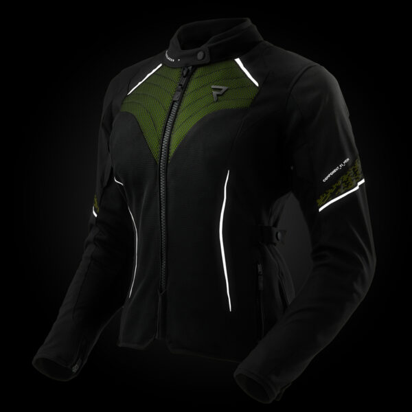 Kurtka tekstylna REBELHORN JAX LADY BLACK/FLUO YELLOW - obrazek 14