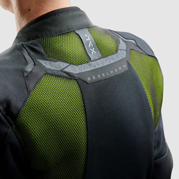 Kurtka tekstylna REBELHORN JAX BLACK/FLUO YELLOW - obrazek 5
