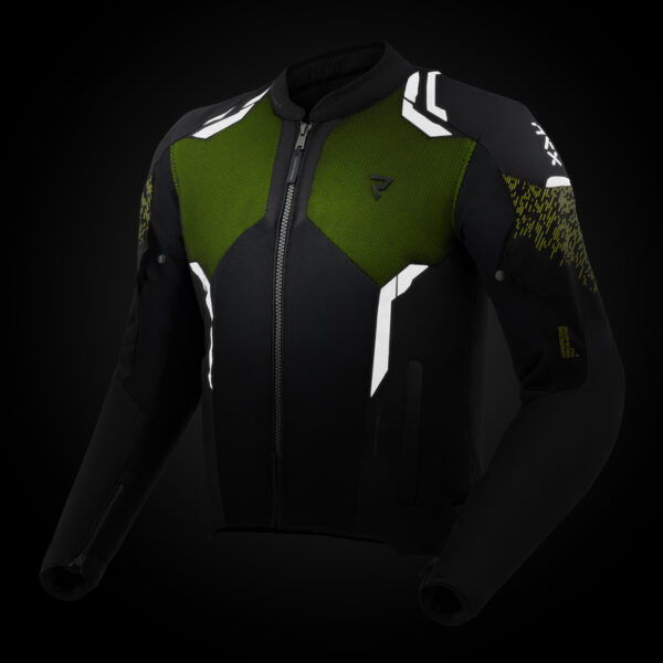Kurtka tekstylna REBELHORN JAX BLACK/FLUO YELLOW - obrazek 12