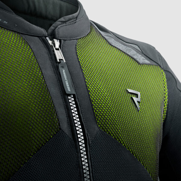 Kurtka tekstylna REBELHORN JAX BLACK/FLUO YELLOW - obrazek 16