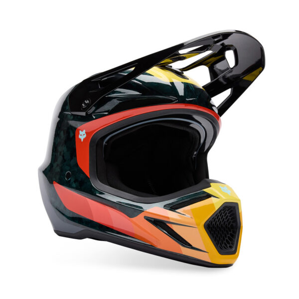 Kask FOX V3 RS GRID BLACK/ORANGE - obrazek 2