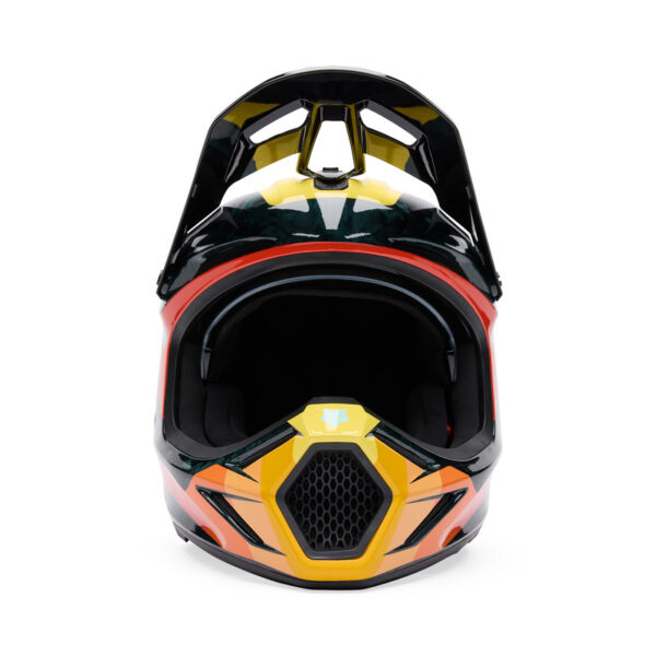 Kask FOX V3 RS GRID BLACK/ORANGE - obrazek 3