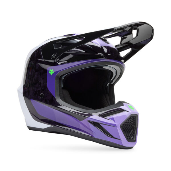 Kask FOX V3 RS GRID BLACK/PURPLE - obrazek 2