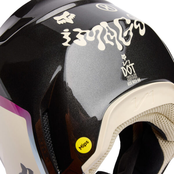 Kask FOX V1 HELLO FUTURE BLACK - obrazek 10