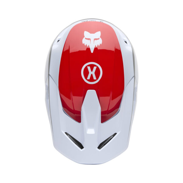 Kask FOX V1 FLOW WHITE/RED - obrazek 3