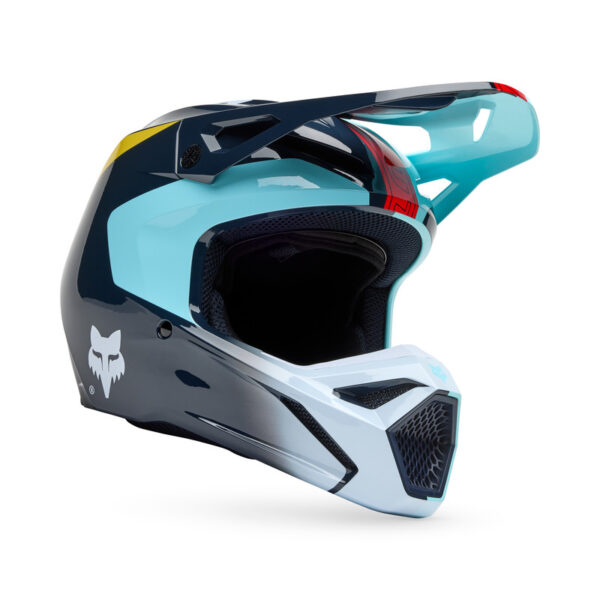 Kask FOX JUNIOR V1 ELEVATED LIGHT BLUE - obrazek 4