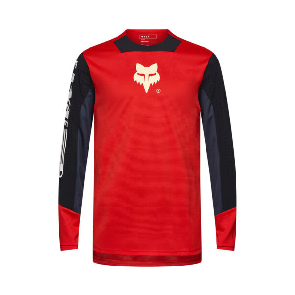 Koszulka rowerowa z długim rękawem FOX DEFEND ELEVATED FLUO RED