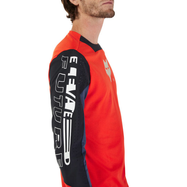 Koszulka rowerowa z długim rękawem FOX DEFEND ELEVATED FLUO RED - obrazek 5