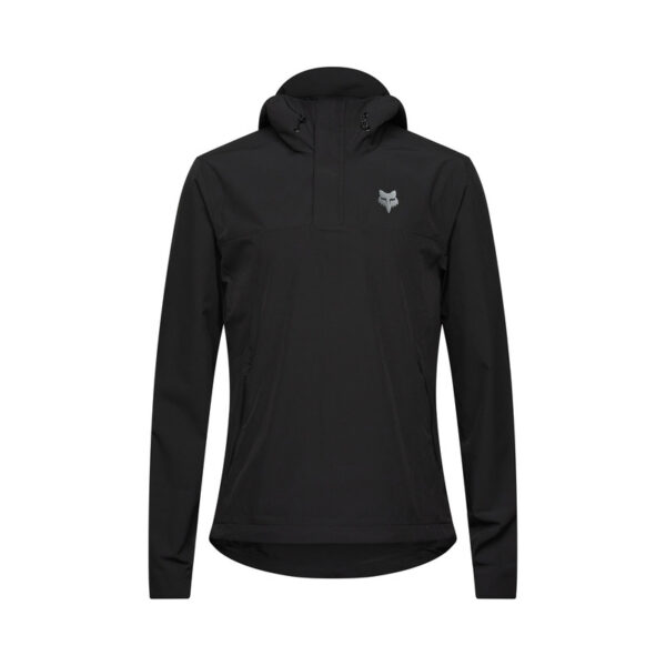 Bluza rowerowa z kapturem FOX RANGER WIND PULLOVER BLACK