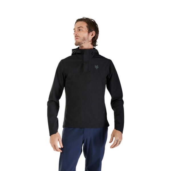 Bluza rowerowa z kapturem FOX RANGER WIND PULLOVER BLACK - obrazek 3