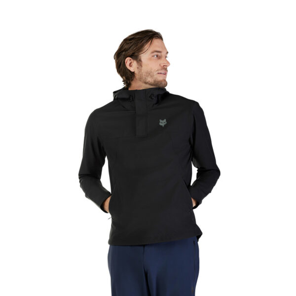 Bluza rowerowa z kapturem FOX RANGER WIND PULLOVER BLACK - obrazek 5