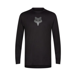 Koszulka rowerowa z długim rękawem FOX RANGER HEAD BLACK