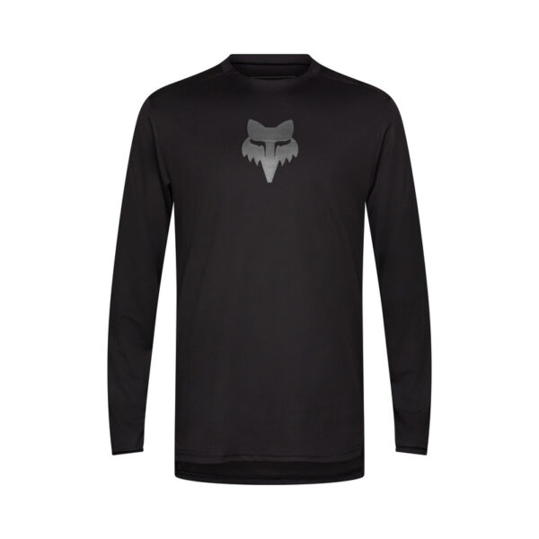 Koszulka rowerowa z długim rękawem FOX RANGER HEAD BLACK