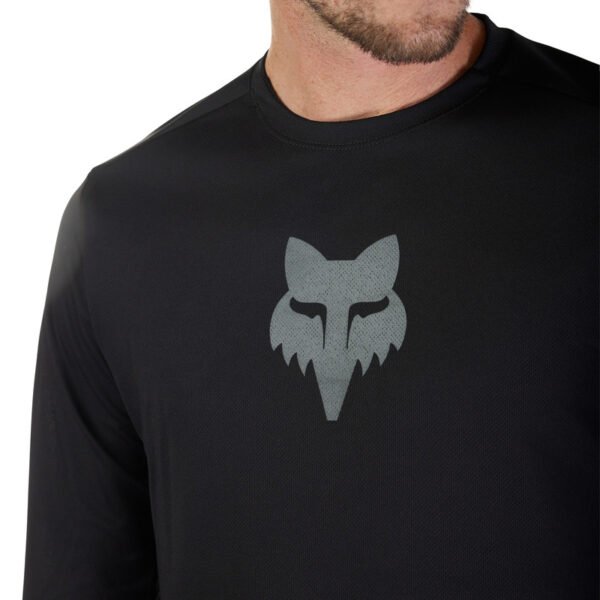 Koszulka rowerowa z długim rękawem FOX RANGER HEAD BLACK - obrazek 6