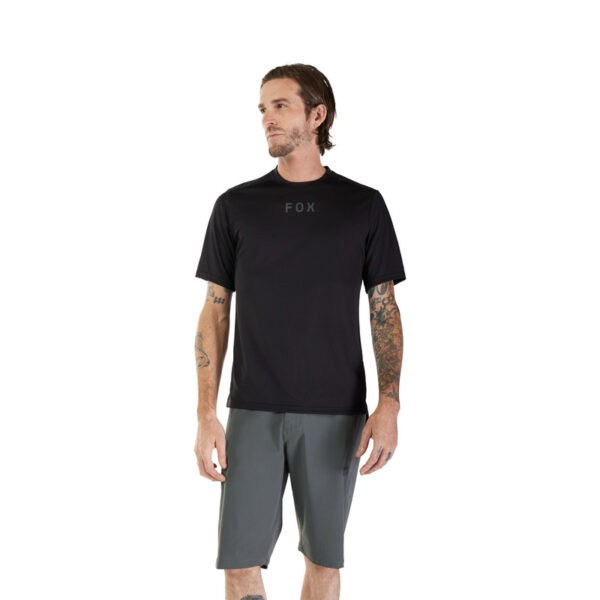 Koszulka rowerowa FOX RANGER WORDMARK BLACK - obrazek 3