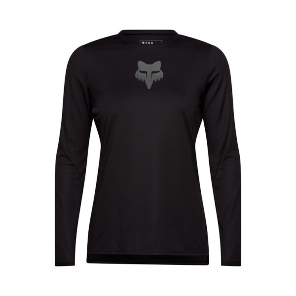 Koszulka rowerowa z długim rękawem FOX LADY RANGER HEAD BLACK