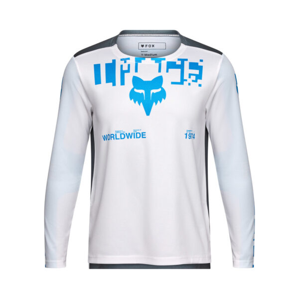 Koszulka rowerowa z długim rękawem FOX JUNIOR RANGER DIGI IMAGE WHITE