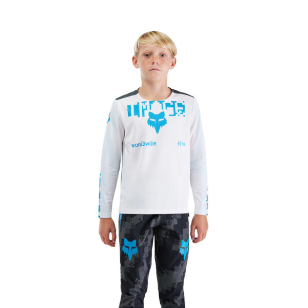 Koszulka rowerowa z długim rękawem FOX JUNIOR RANGER DIGI IMAGE WHITE - obrazek 3