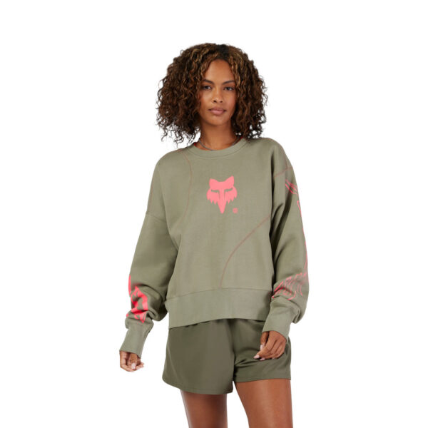 Bluza FOX LADY CREW ELEVATED OVERSIZED ADOBE - obrazek 3