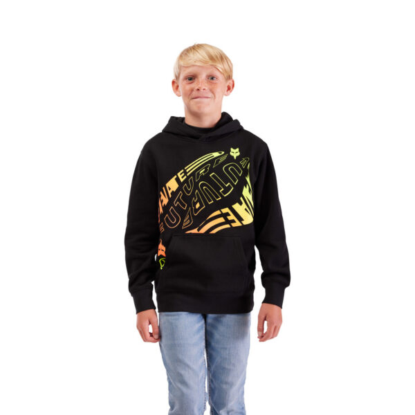 Bluza z kapturem FOX JUNIOR ELEVATED FLEECE PO BLACK - obrazek 3