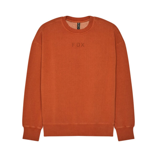 Bluza FOX WORDMARK OVERSIZED FLEECE CREW COGNAC