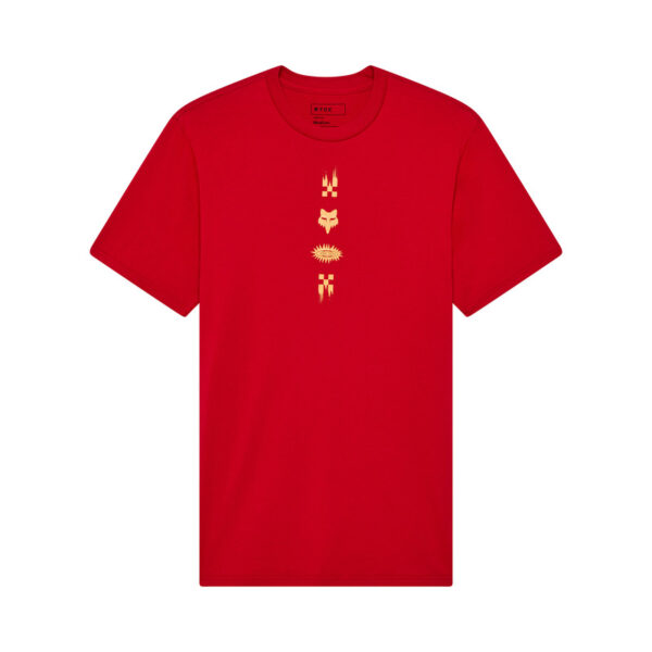 T-shirt FOX CHECKERED PREM CARDINAL