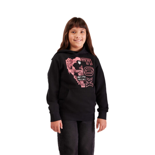Bluza z kapturem FOX JUNIOR IMAGE SKULL FLEECE PO BLACK - obrazek 3