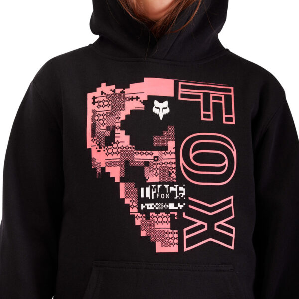 Bluza z kapturem FOX JUNIOR IMAGE SKULL FLEECE PO BLACK - obrazek 5