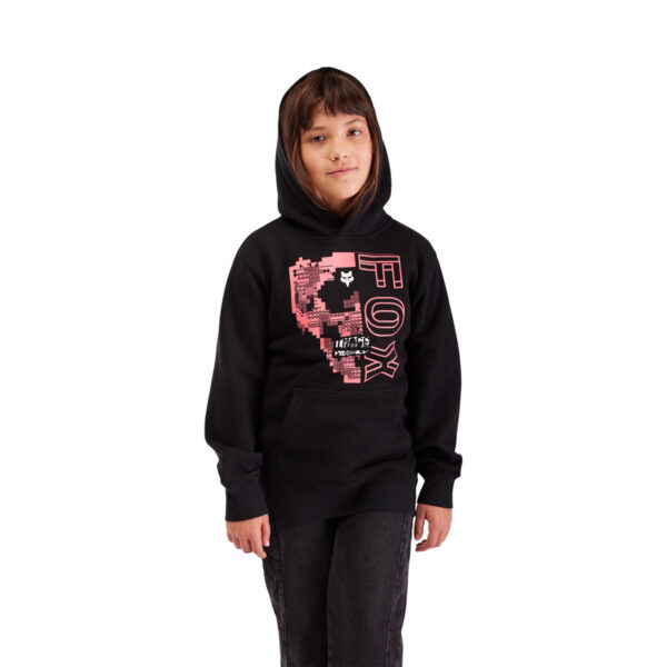 Bluza z kapturem FOX JUNIOR IMAGE SKULL FLEECE PO BLACK - obrazek 6