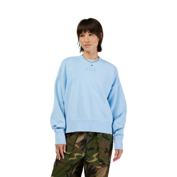 Bluza FOX LADY WORDMARK OVERSIZED FLEECE CREW CASHMERE BLUE - obrazek 3
